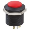 Apem Illuminated Push Button Switch, Latching and Momentary Operation, Panel Mount, 24.2 mm Cutout, DPDT, Red FPAR3D1462C1X