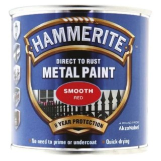 Hammerite Direct to Rust Paint Smooth Red, 250 ml 5084869