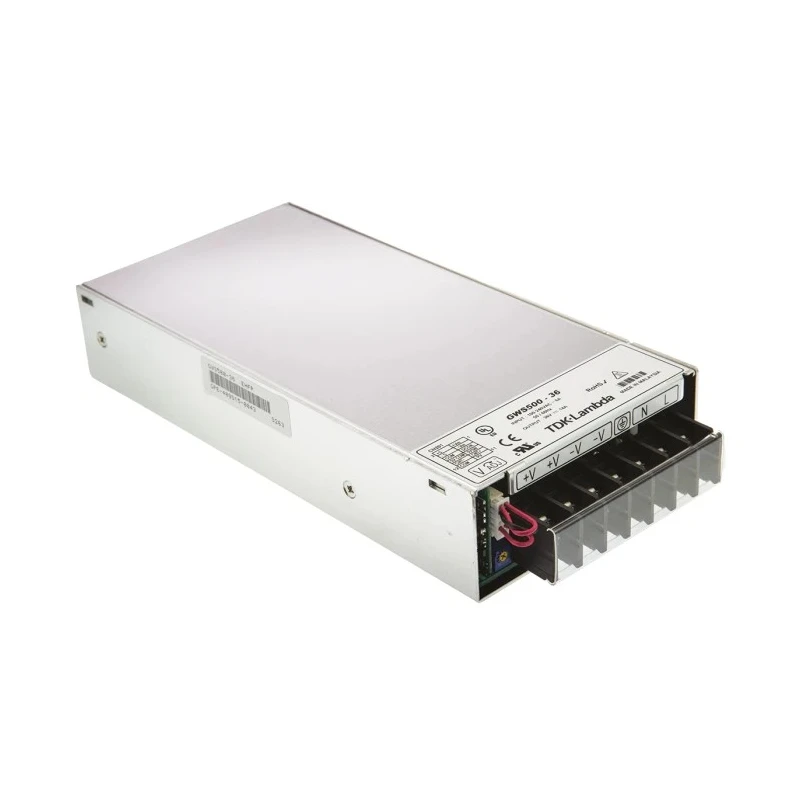 TDK-Lambda 504W High-Efficiency Switching Power Supply 36V DC Output, 85-373V AC Input, Chassis Mount GWS500-36