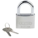 ABUS Weatherproof Keyed Titalium Padlock, 9.5 mm Shackle Diameter, 43.5 mm Shackle Length, 60 mm Body 64TI/60