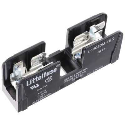 Littelfuse 30A Rail Mount Fuse Holder for 10 x 38 mm, 1P-Pole, 600V ac L60030M1SQ