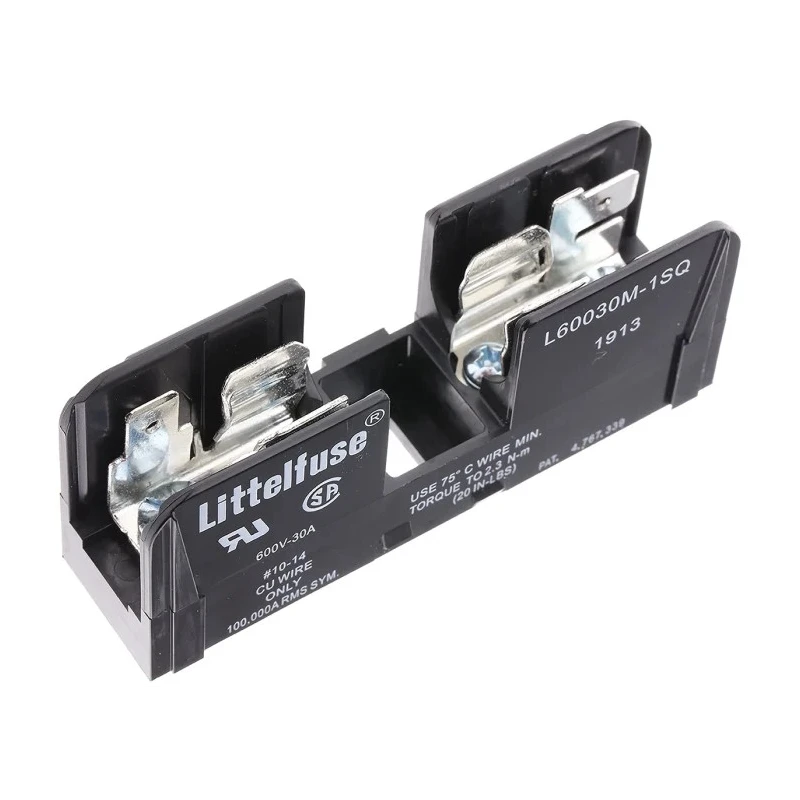 Littelfuse 30A Rail Mount Fuse Holder for 10 x 38 mm, 1P-Pole, 600V ac L60030M1SQ