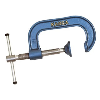 RS PRO Heavy Duty 100 mm x 70 mm Black G Clamp Cast Iron Frame with Forged Steel Spindle 771-9344
