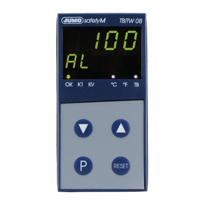 Jumo TB/TW 08 Panel Temperature Limiter 1 Input 2 Output Relay 3A Maximum Current 240V On-Off 701170/8-0153-1001-23/000