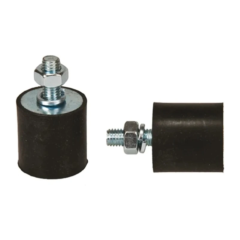 FIBET M6 x 18 mm Anti-Vibration Mount Male Buffer Foot with 70.8 daN Compression Load, 25 mm Outside Diameter 2520VE18-60