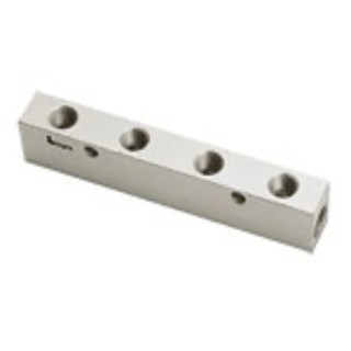 Legris Pneumatic 3 Outlet Female Manifold, Anodised Aluminium, 20 bar, 110mm Length, Model 3311 13 17 03
