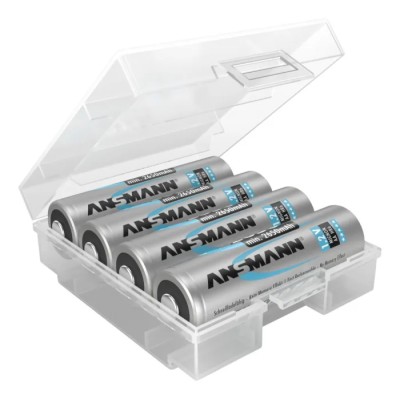 Ansmann Battery Box for 4 AAA, AA Batteries Storage and Organisation 4000740