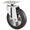 Tente Heavy Duty Swivel Castor, 450 kg Load Capacity, 200 mm Elastic Tyre Wheel, Pressed Steel Frame with 3640IEP200P63