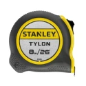 Stanley Tylon 8 m Tape Measure, Imperial and Metric Units, 25mm Blade Width, Black Case 1-30-656