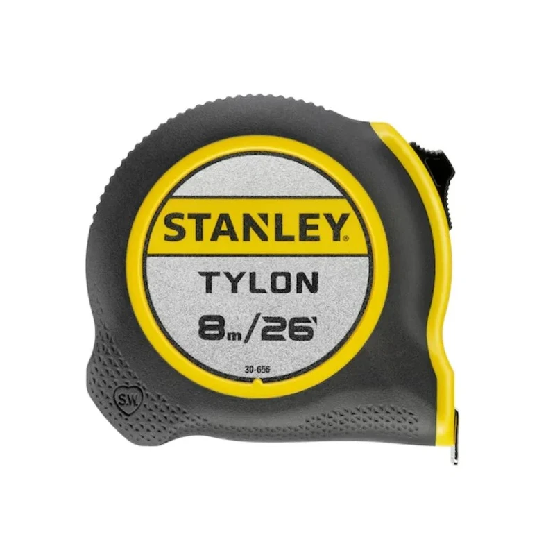 Stanley Tylon 8 m Tape Measure, Imperial and Metric Units, 25mm Blade Width, Black Case 1-30-656