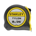 Stanley Tylon 8 m Tape Measure, Imperial and Metric Units, 25mm Blade Width, Black Case 1-30-656