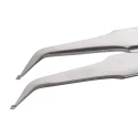 ideal-tek 120mm Stainless Steel Grooved ESD Safe Tweezer 09.SM111.SA.1