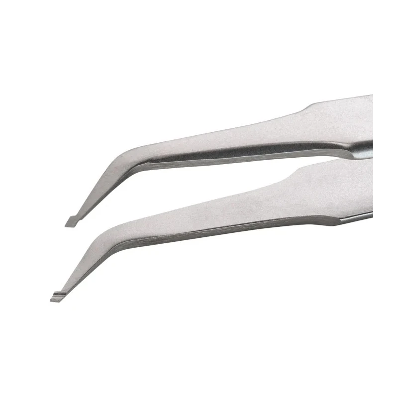 ideal-tek 120mm Stainless Steel Grooved ESD Safe Tweezer 09.SM111.SA.1
