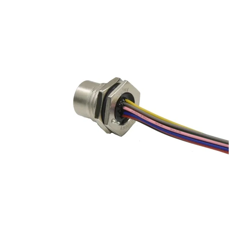 Amphenol Industrial Female 17 Way M12 to Unterminated Free End Sensor Actuator Cable 200mm M12A-17PFFC-SF8B20