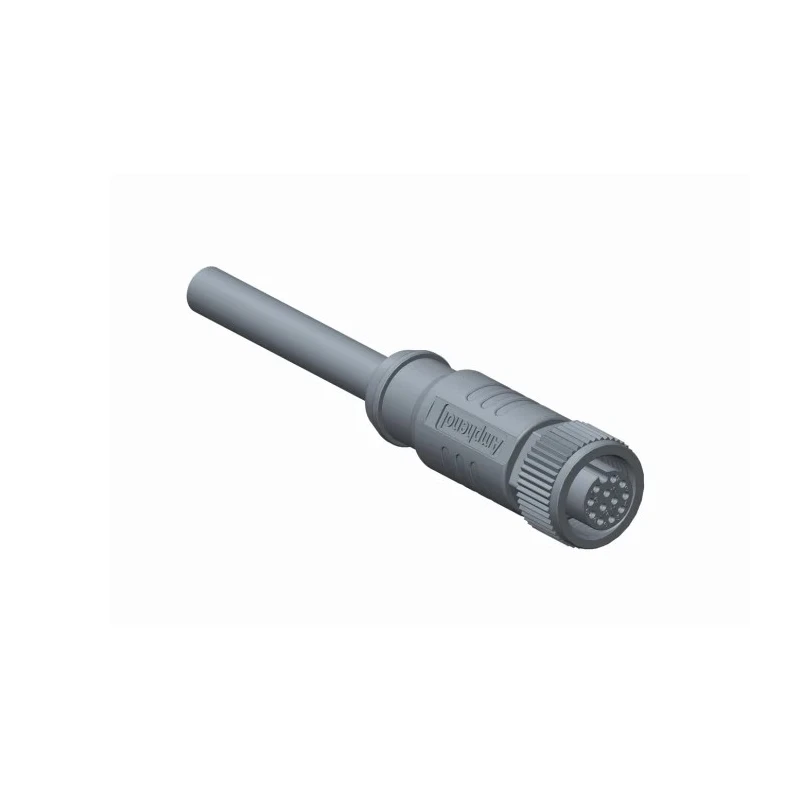 Amphenol Industrial Female 17 Way M12 to Unterminated Sensor Actuator Cable 2m MSAS-17BFFM-SL8D02
