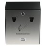 Rubbermaid Commercial Products Grey Black Galvanised Steel Wall Outdoor AshTray 85mm x 390mm x 270mm FGR1012EBK