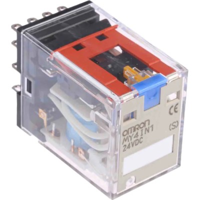 Omron Power Relay 4PDT Contact Configuration 24V DC Coil 5A Switching Current MY4IN1 24VDC (S)