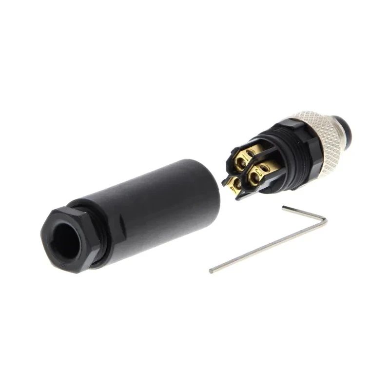 Omron Circular Connector, 22 Contacts, Panel Mount, M8 Connector, Plug, Male, IP67, Y92E-MM08PVC3Sconf-L