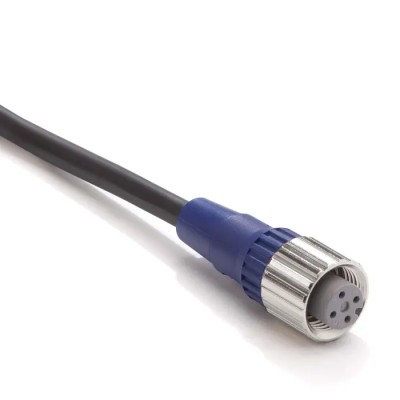 Omron Sensor Actuator Cable Female 4-Way M12 Connector, Blue Polybutylene Terephthalate Jacket, 10 m Length XS2F-LM12PVC4S10M