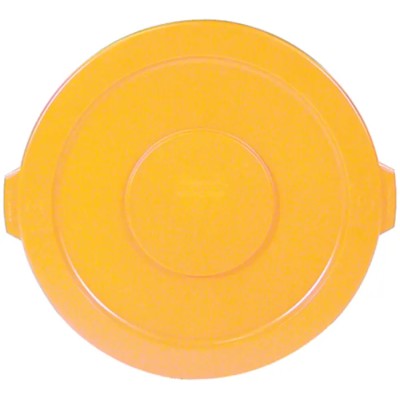 Rubbermaid Commercial Products Yellow Polyethylene Bin Lid 565 mm Diameter, 41 mm Height FG263100YEL