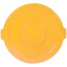 Rubbermaid Commercial Products Yellow Polyethylene Bin Lid 565 mm Diameter, 41 mm Height FG263100YEL