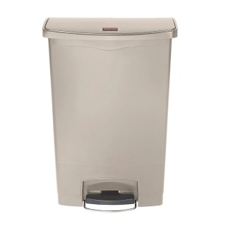 Rubbermaid Commercial Products Slim Jim 90L Beige Pedal Polyethylene, Polypropylene Waste Bin 1883552