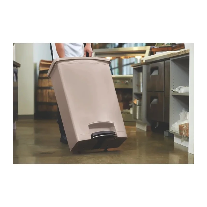 Rubbermaid Commercial Products Slim Jim 90L Beige Pedal Polyethylene, Polypropylene Waste Bin 1883552