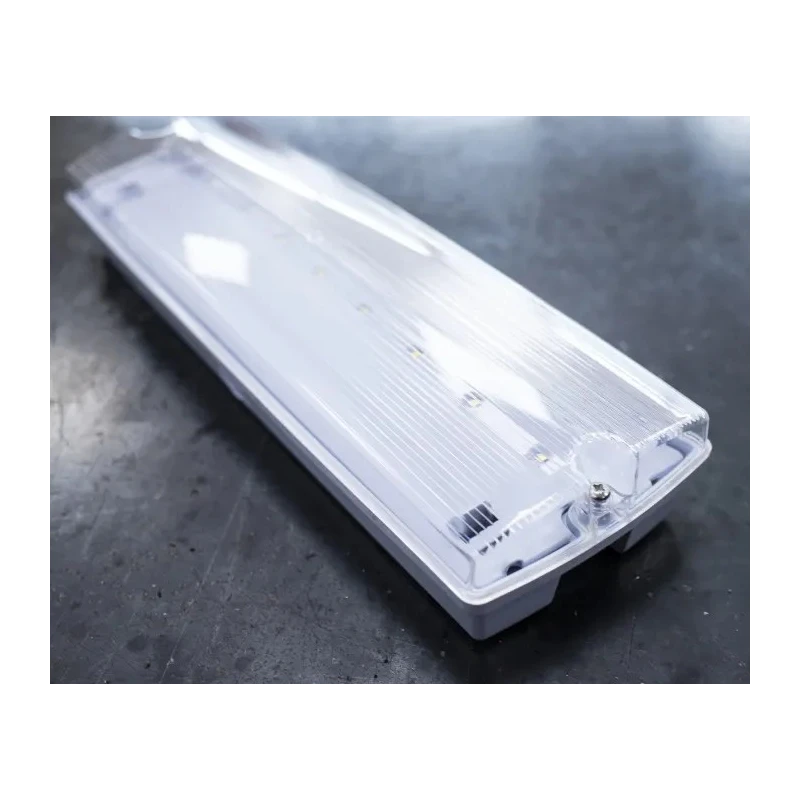 RS PRO LED Emergency Lighting Bulkhead Maintained 3W 230V IP65 350x117x76mm 795-9378