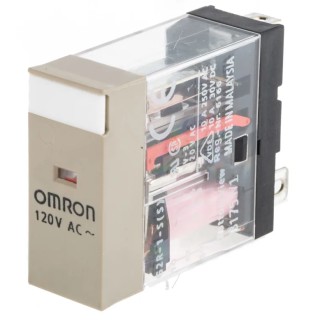 Omron Power Relay SPDT 120V AC Coil, 10A Switching Current, Plug-In Terminal G2R-1-S 120VAC (S)