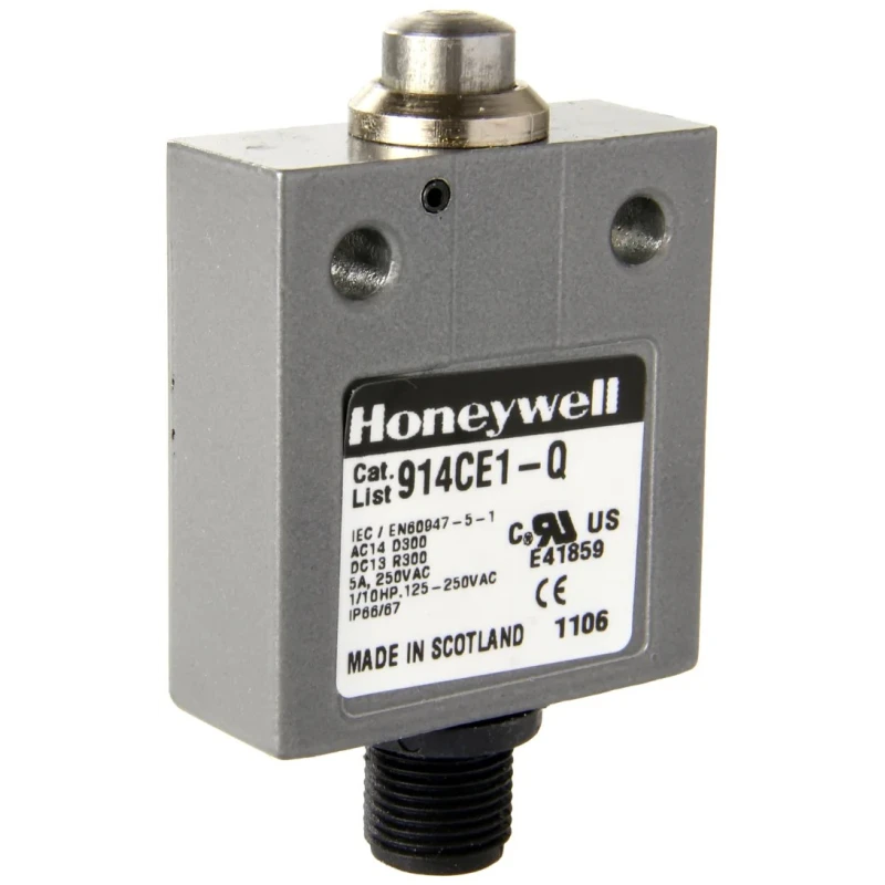 Honeywell Technologies Plunger Limit Switch SPDT 250V AC 5A Die Cast Zinc Housing IP66 IP67 IP68 914CE1-Q