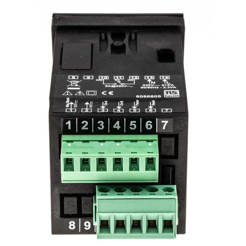 RS PRO 6 Digit LED Digital Counter 20 kHz Frequency, 230 V AC 808-6605