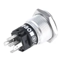 EAO 82 Series Illuminated Momentary Push Button Switch, Panel Mount, 19 mm Cutout, SPDT, Green LED, IP65 IP67 82-5551.1133