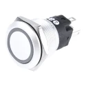 EAO 82 Series Illuminated Momentary Push Button Switch, Panel Mount, 19 mm Cutout, SPDT, Green LED, IP65 IP67 82-5551.1133