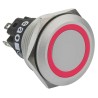 EAO Illuminated Push Button Switch Panel Mount SPDT Red LED 22.3 mm Cutout IP65 IP67 240 V 250 V 82-6551.1116