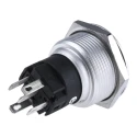EAO Illuminated Push Button Switch Panel Mount SPDT Red LED 22.3 mm Cutout IP65 IP67 240 V 250 V 82-6551.1116
