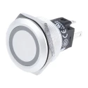 EAO Illuminated Push Button Switch Panel Mount Momentary SPDT Green LED IP65 IP67 22.3 mm Cutout 240V AC 250V AC 82-6551.1136