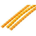 RS PRO Clip-On Cable Marker Yellow Polyamide 66 Pre-printed A to M Black 812-1240