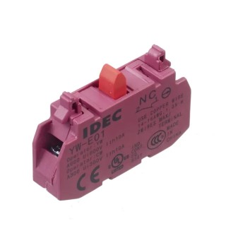Idec CW Series Contact Block 120V Screw Terminal 10A 1 NC LED Included YW-E01