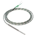 Omron Smooth Tube J Type Temperature Sensor 6 mm Diameter, 100 mm Length, 0 °C to 400 °C, Stainless Steel E52-ELTJ6-100-2-A