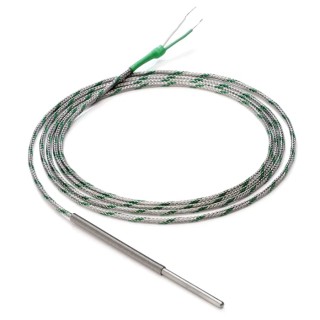Omron Smooth Tube J Type Temperature Sensor 6 mm Diameter, 100 mm Length, 0 °C to 400 °C, Stainless Steel E52-ELTJ6-100-2-A