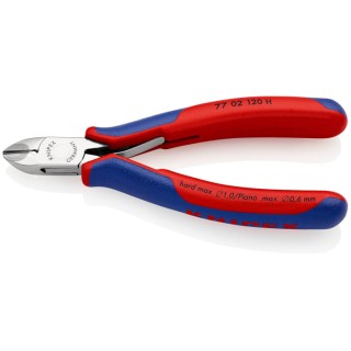 Knipex Professional Electronic Side Cutter with Carbide Cutting Edges 120mm 77 02 120 H
