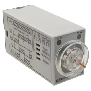 Omron DIN Rail Timer Relay 2-Contact, Multifunction, 24 V DC/AC, 0.1 s to 10 min Interval, DPDT Switch H3YN