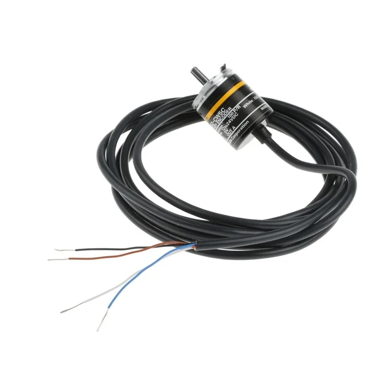 Omron Incremental Encoder 24V DC 100 PPR NPN Open Collector Signal Solid Shaft 4 mm E6A2-CW5C 100P/R 2M