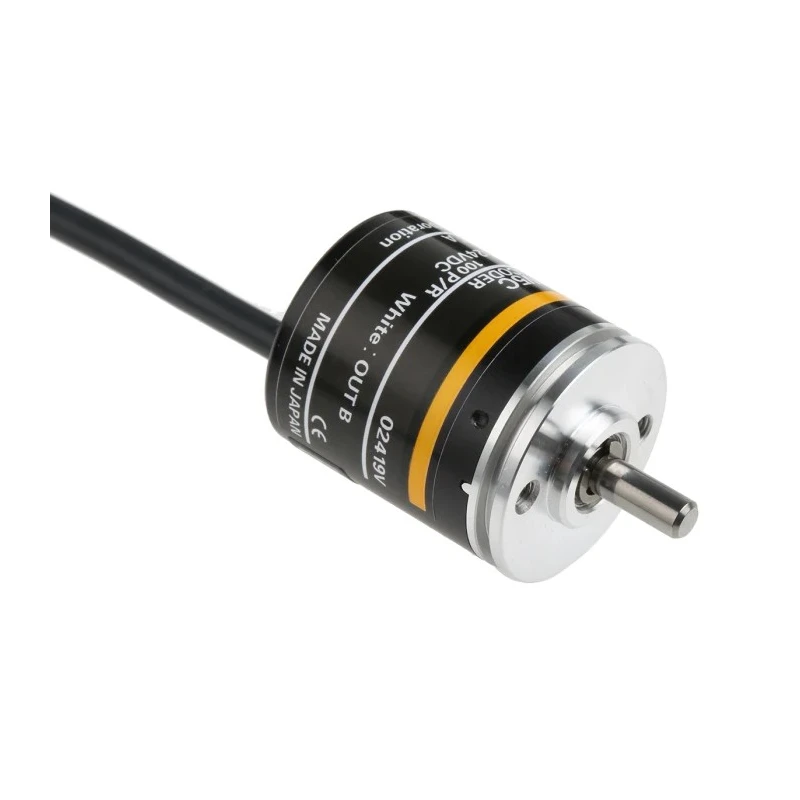 Omron Incremental Encoder 24V DC 100 PPR NPN Open Collector Signal Solid Shaft 4 mm E6A2-CW5C 100P/R 2M