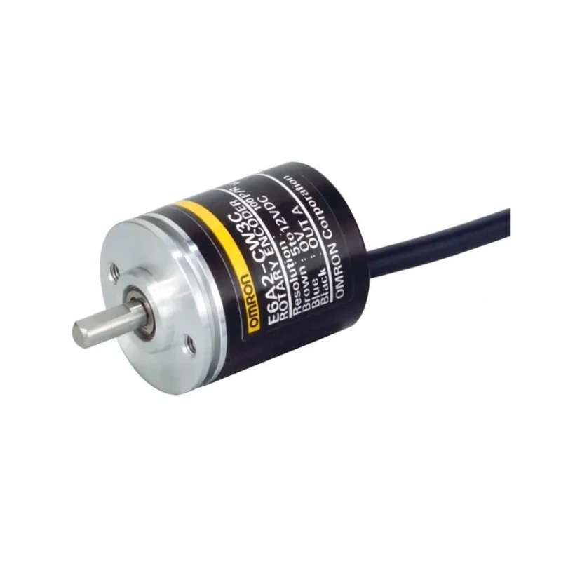 Omron Incremental Encoder 24V DC 100 PPR NPN Open Collector Signal Solid Shaft 4 mm E6A2-CW5C 100P/R 2M