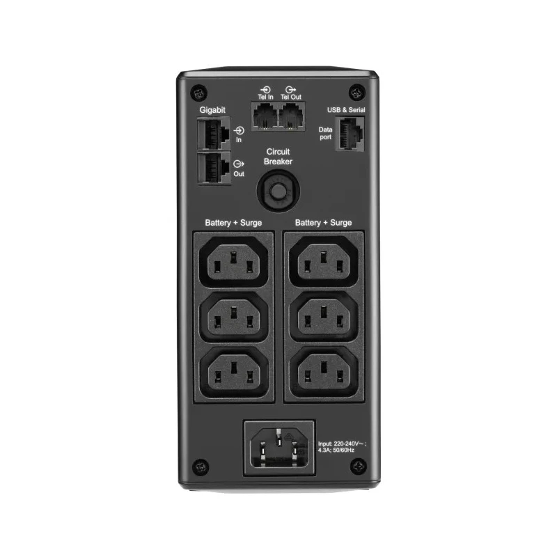 APC Back-UPS BR 230V Input UPS Inverter 900 VA Power 540W 6 Outlets Stand Alone BR900MI