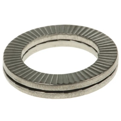 Heico Stainless Steel Wedge Lock Washers, M16, Stainless Steel Grade A4, Thickness 3.6mm H-HLS-16S