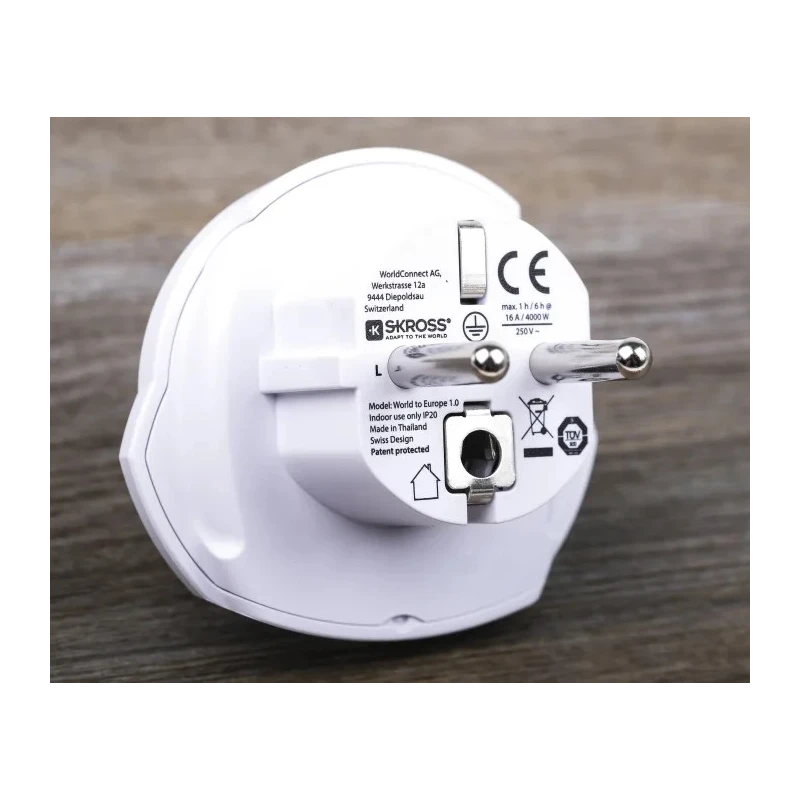 SKROSS Travel Adapter Japan USA China Switzerland Australia Italy UK Europe 13A 250V 16A Max Load Type F German 824-6080