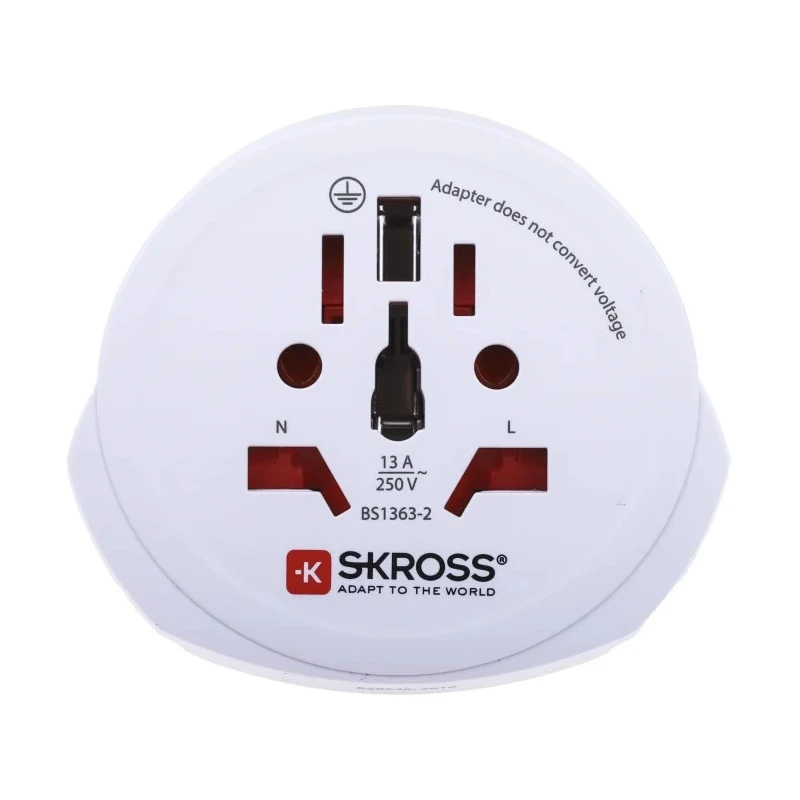 SKROSS Travel Adapter Japan USA China Switzerland Australia Italy UK Europe 13A 250V 16A Max Load Type F German 824-6080