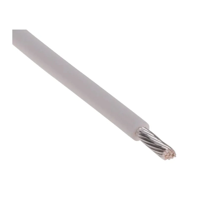 RS PRO White 0.6 mm² 20 AWG Hook Up Wire, 19/0.2 mm Core Strands, 100 m Length, Silver Plated Copper Conductor 841-7447